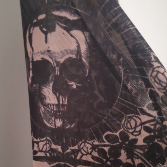 Blackmilk - Black Sacrifice Beige Sheer High Neck Longsleeve Bodysuit - Limited - Picture 10 of 15